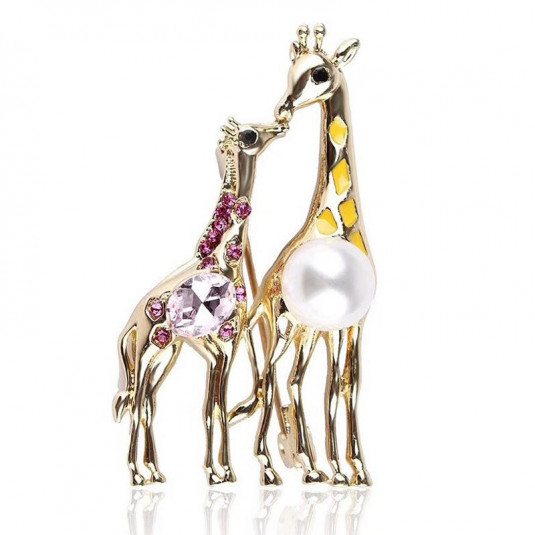 Zlatá brošňa žirafy